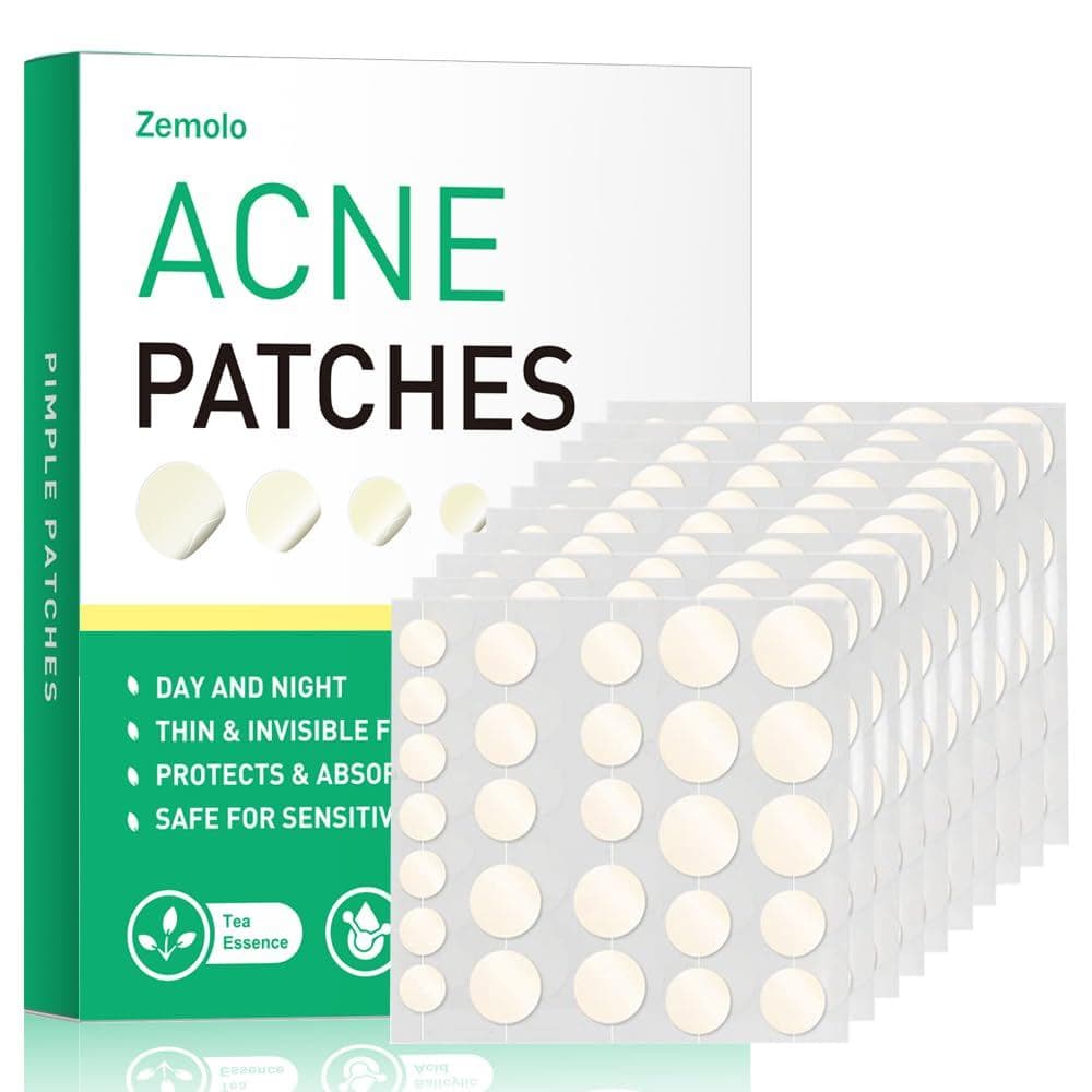 Pacote com 300 Adesivos para Espinhas, Adesivos Invisíveis de Hidrocoloide para Acne, Adesivos para Acne Dia e Noite, Ad