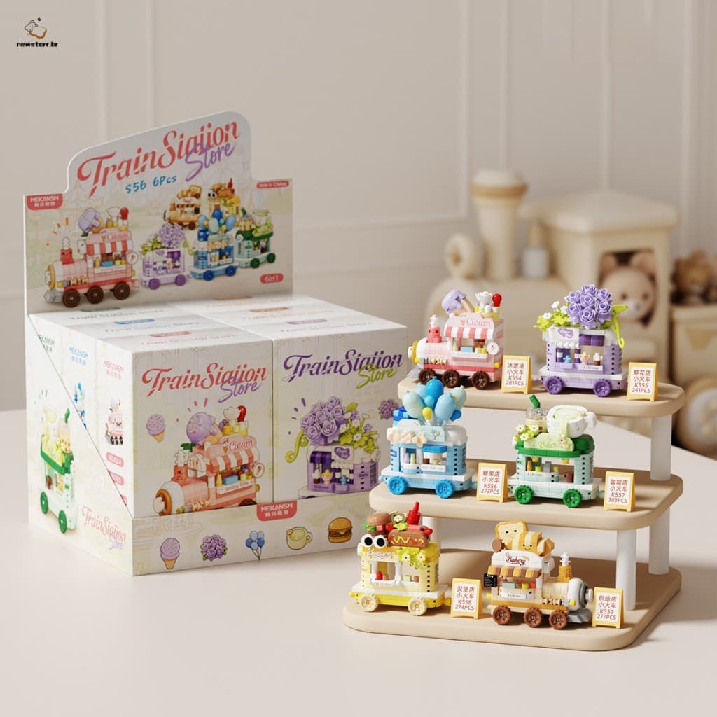 Blocos De Construção Da Série Dream Travel Express-Brinquedos Educativos Para Crianças