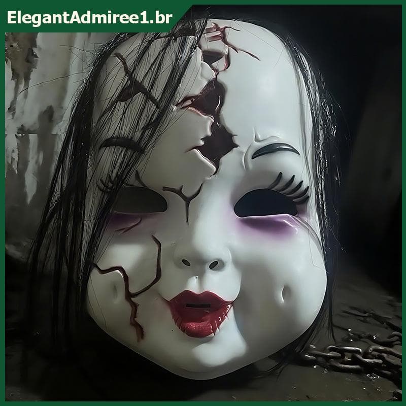 ELEGA Assustador Chucky Fantasma Máscara Facial Completa Halloween Cosplay Traje Prop Festa Headwear