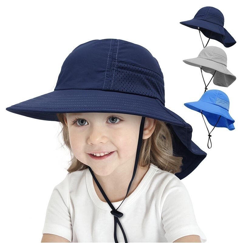 Chapéu de Praia Infantil de Secagem Rápida e Respirável, Protetor e Estiloso, para Meninos e Meninas, para Viagens ao Ar