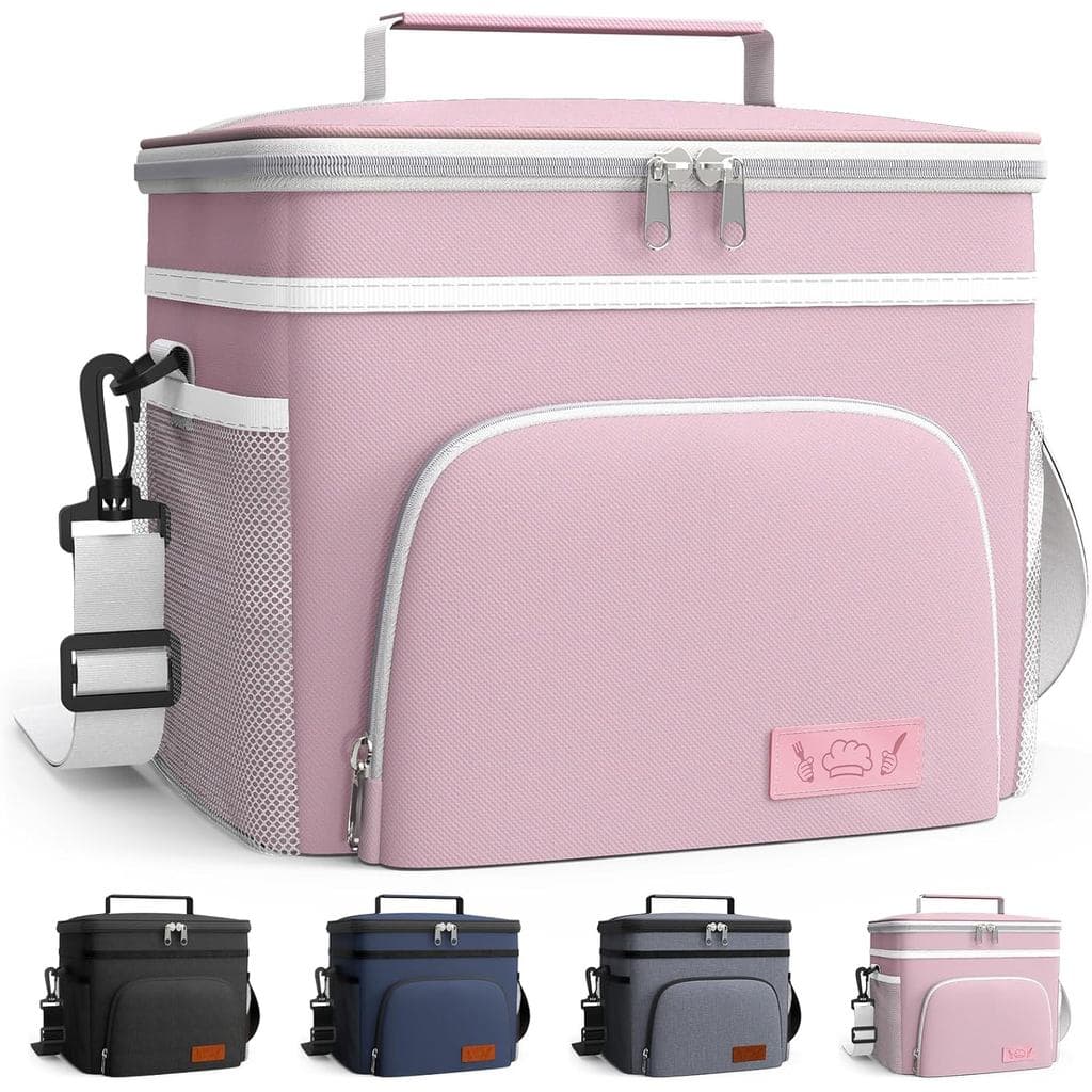 HOTOR Lancheira Térmica para Homens e Mulheres - Bolsa Térmica à Prova de Vazamentos com 4 Bolsos, Alça Ajustável, Ideal