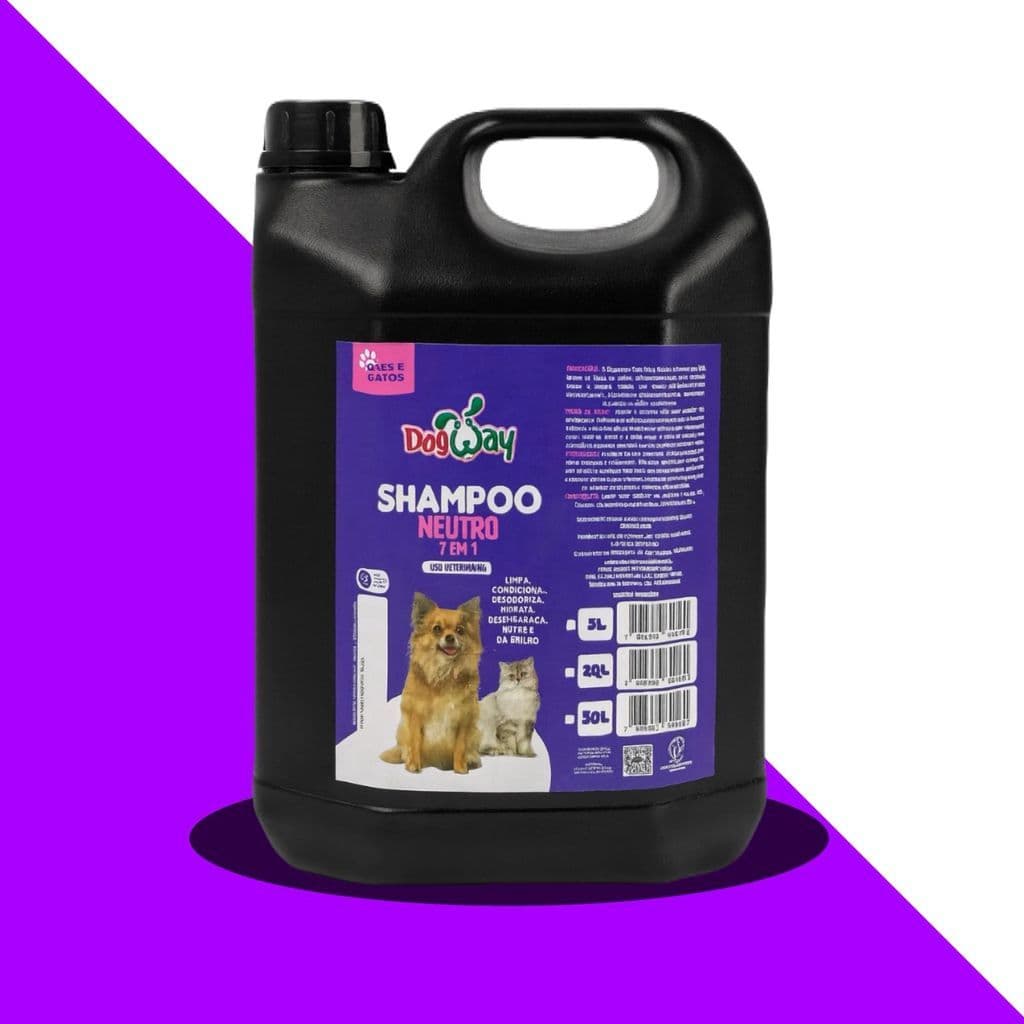 Shampoo Neutro 5 em 1 DogWay Para Cães E Gatos Banho E Tosa 5L