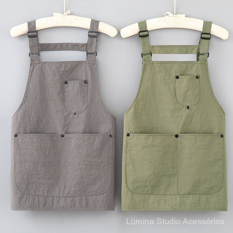 Avental curto simples à prova d'água em estilo japonês, novo modelo para uso na cozinha, culinária caseira, avental anti