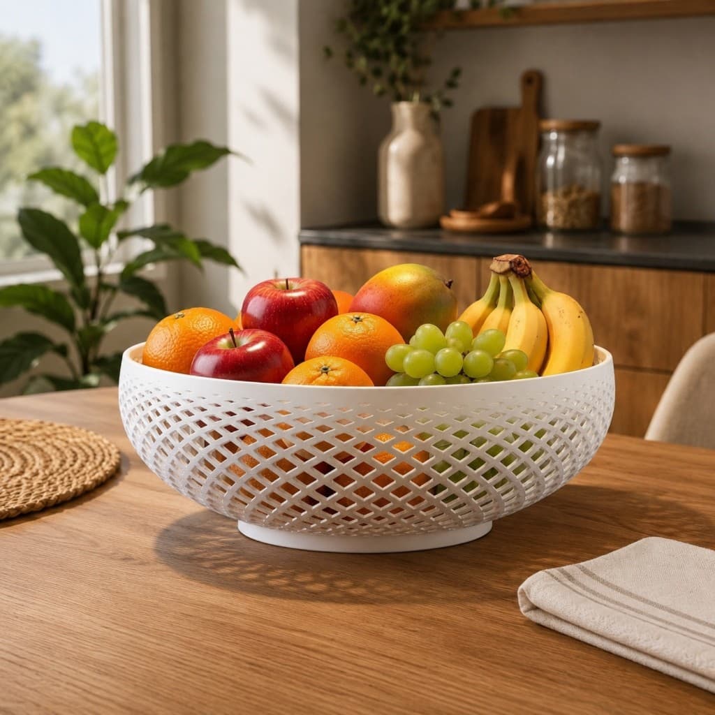 Fruteira de Mesa Moderna Multiuso 3d Cozinha Organizador Frutas