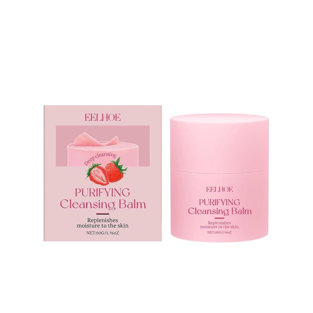 Bálsamo de Limpeza com Extrato de Morango: Limpador Facial Suave, Remove a Maquiagem para uma Pele Refrescada, 1.76oz B5