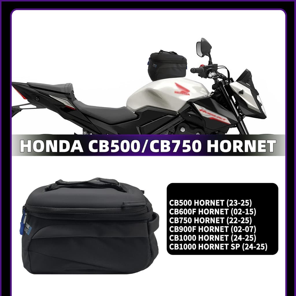 Bolsa de tanque de combustível modificada para motocicleta HONDA CB500/CB750 HORNET, acessórios de armazenamento de gran
