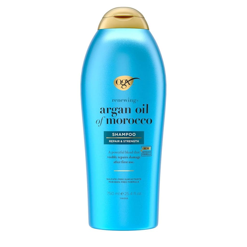 Shampoo OGX Renewing + Óleo de Argan do Marrocos, Shampoo Reparador de Danos e Óleo de Argan para ajudar a fortalecer e