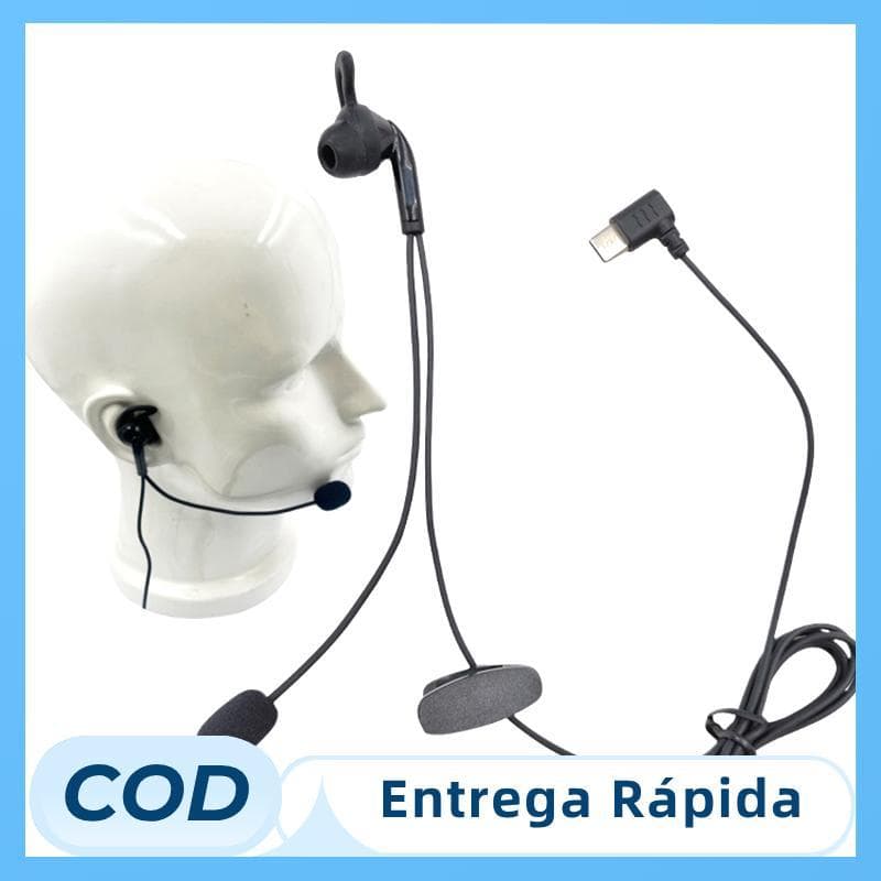 1 Pçs Para V6 Pro V4C Plus Q8 F6 V7 Juiz Orelha Inte Fone De Ouvido Tipo-C Interface Árbitro Fones Intra-Auriculares Em