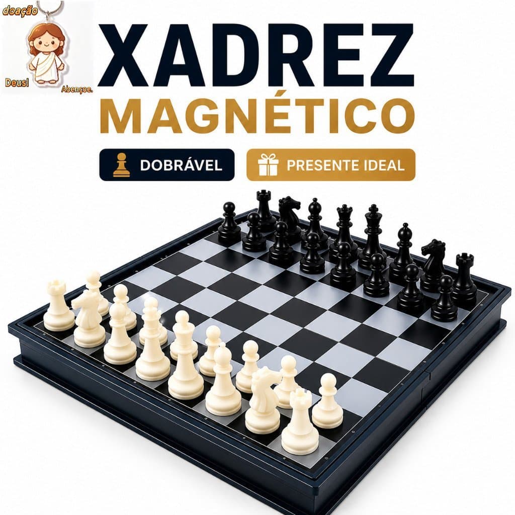 Tabuleiro De Xadrez Magnético Compacto Para Viagem E Lazer