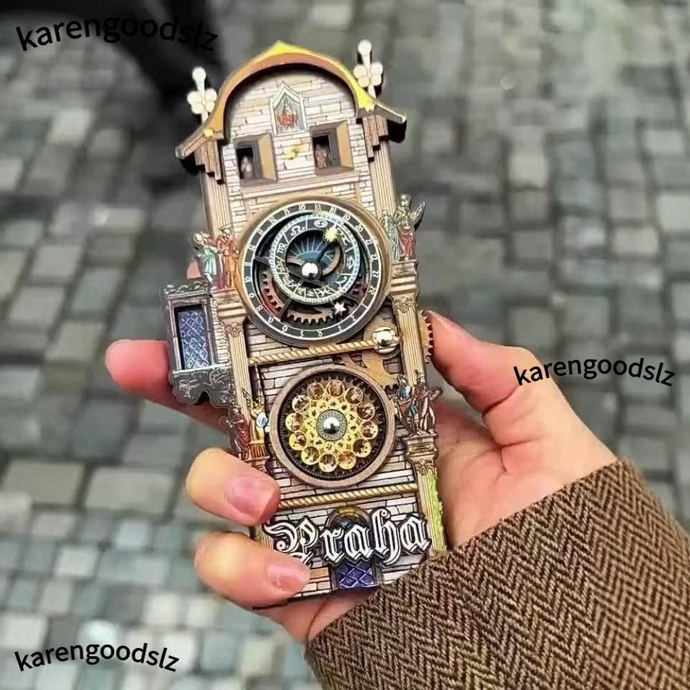 Ímãs De Lembrança De Turismo KARENGOODS , Geladeira Quadrados De Praga De Estilo Europeu