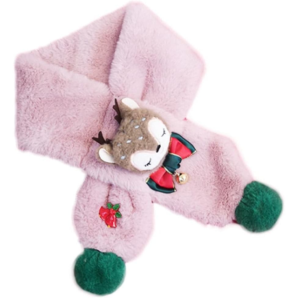 Cachecol, Cachecol de Natal Infantil de Pelo Sintético, Cachecol Peludo, Aquecedor de Pescoço, Xale de Inverno para Meni