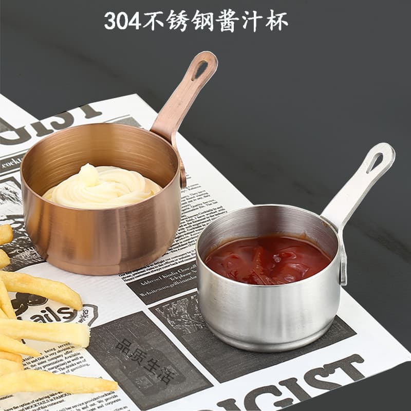 Prato de molho estilo coreano 304 tigela de molho de aço inoxidável bife balde de tempero de tomate estilo japonês Mini
