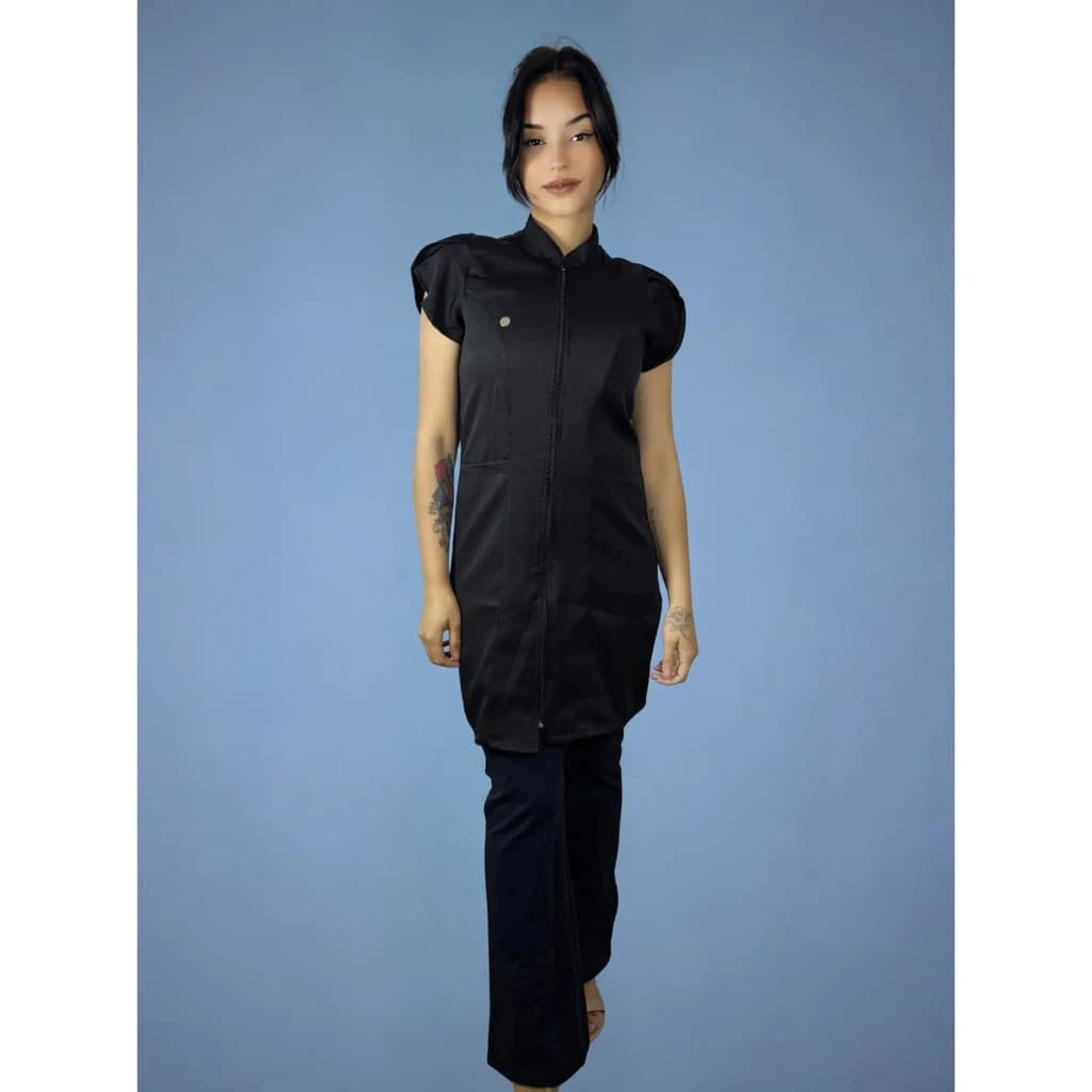 Jaleco Feminino Yasmim - Estação Rosa(preto,gg)