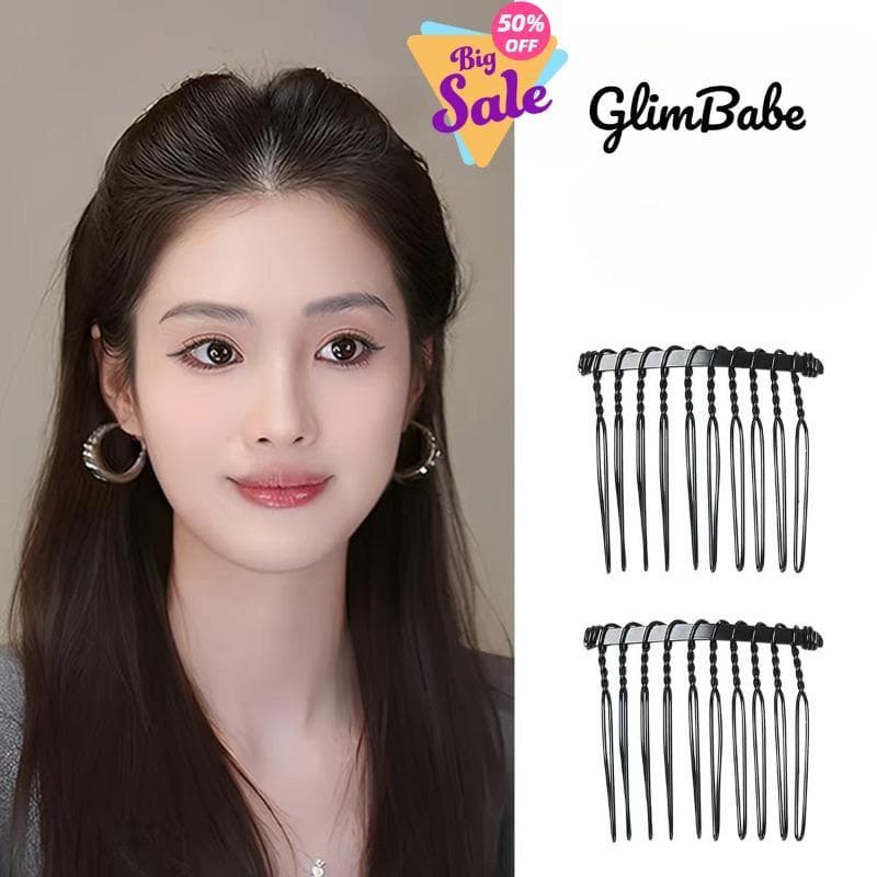 Pente De Cabelo Torcido Preto Invisível , Fabricante Superior Craniano Alto , Prendedor Portátil Para Mulheres , Pentead
