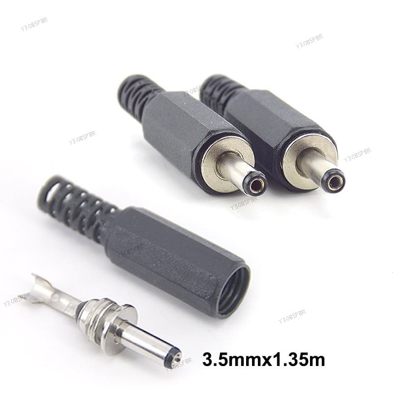Dc Macho 3.5x1.35mm Porta De Alimentação Plug Jack 1.35mm X 3.5mm 3.5 * 1.35 Conector Para Portátil Tomada Elétrica DIY
