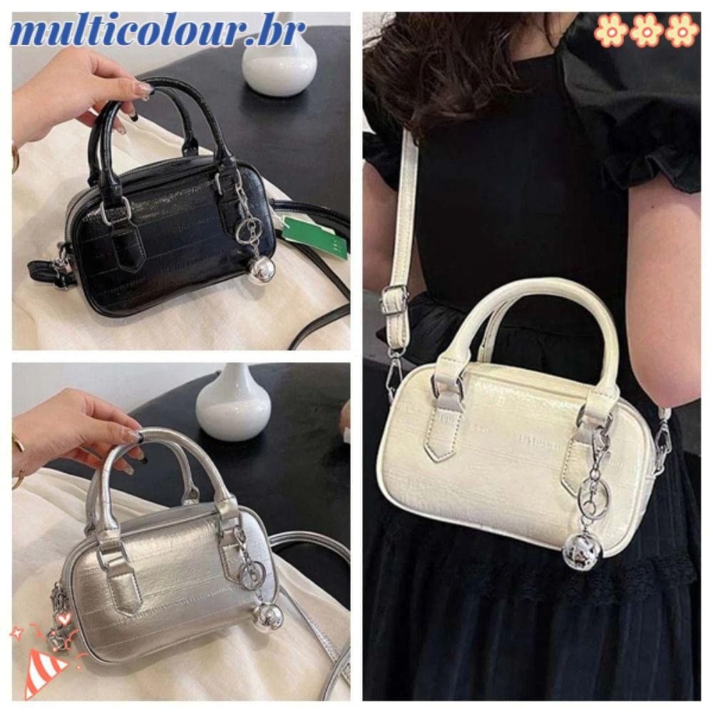 Bolsa Crossbody Multicolor , De Ombro Quadrada De Couro PU , Com Alça , Bolsas Femininas À Prova D'água