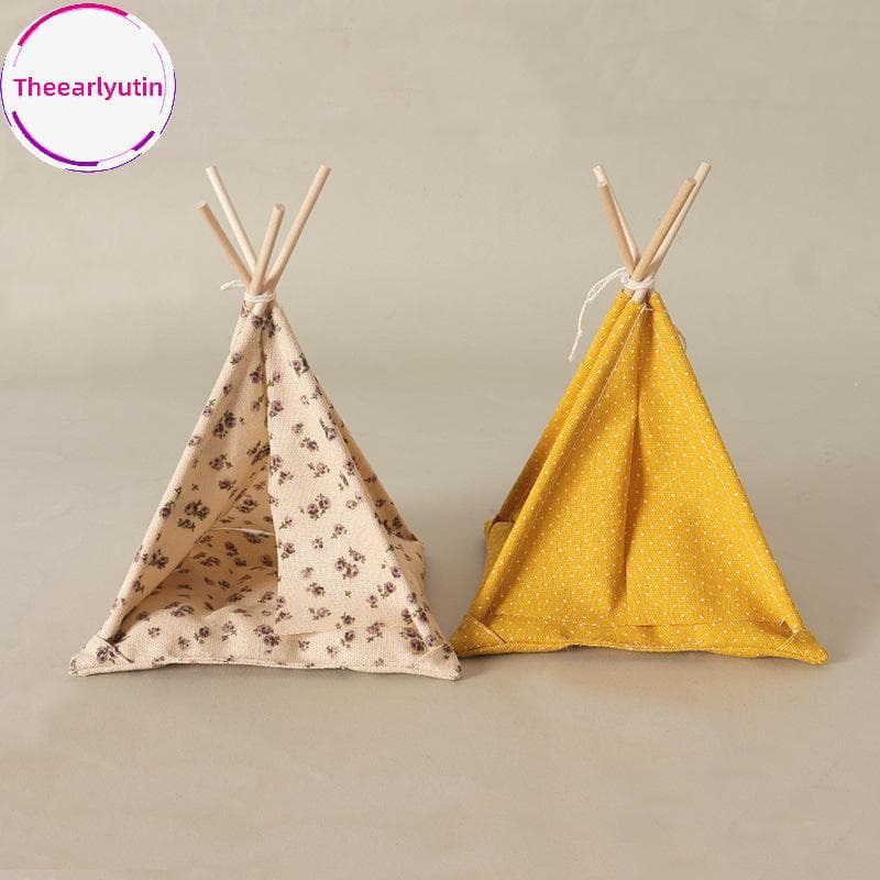 theearlyutin 1 Conjunto De Simulação Artesanal , Modelo De Barraca De Acampamento Em Miniatura Com Padrão De Ponto De On