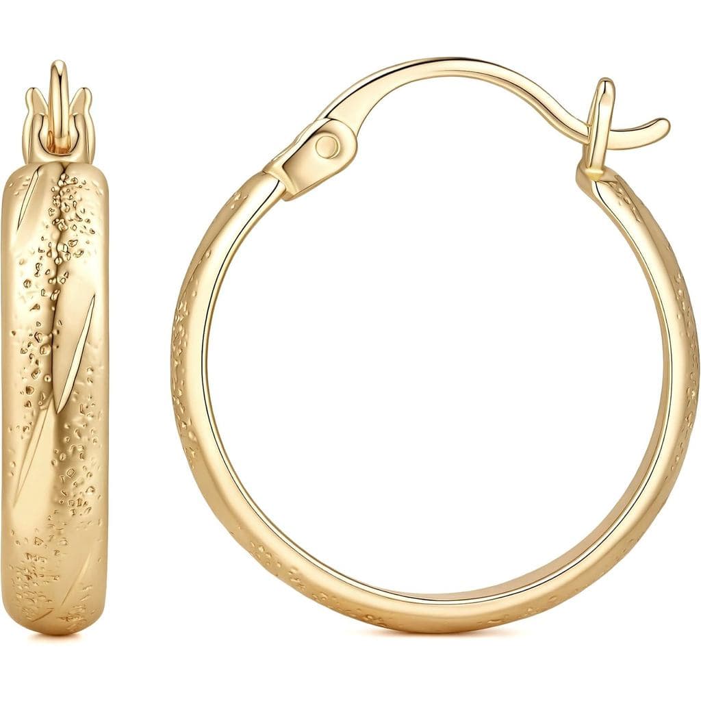 GIORGIA GIBBS Brincos de Ouro para Mulheres, Brincos de Argola de Ouro 14K para Mulheres, Brincos de Argola Femininos co