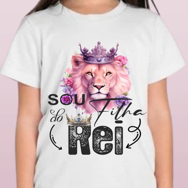 Camiseta infantil estampada blusa menina filha do rei