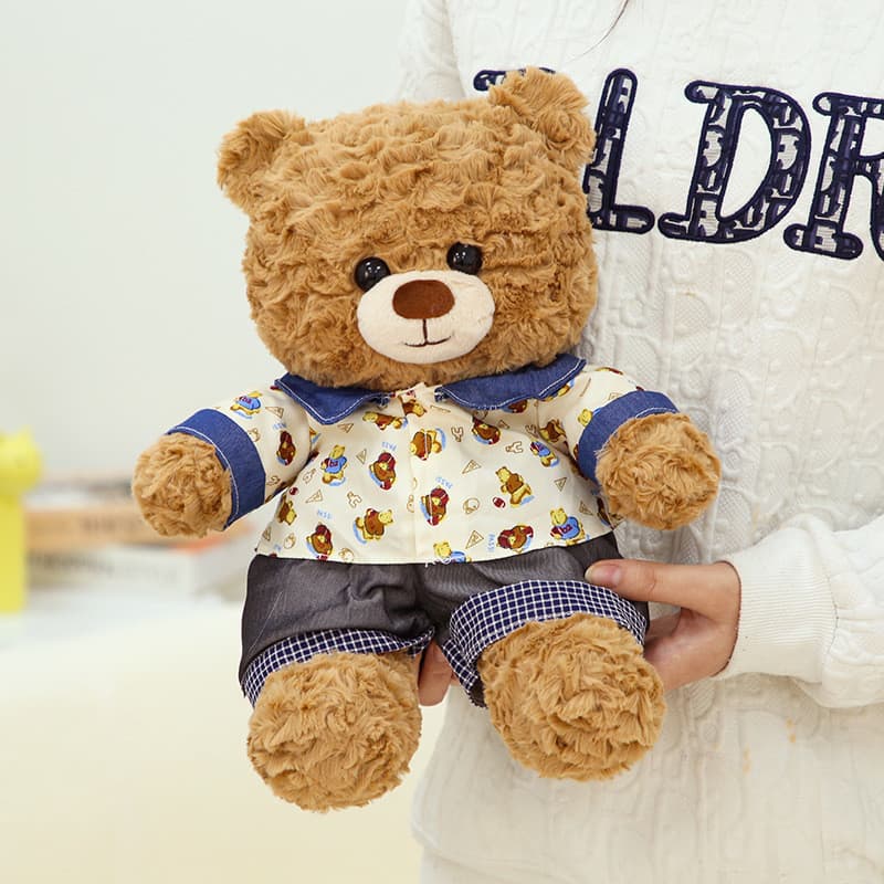 LumiTots bonito urso de pelúcia boneca urso vestir urso boneca brinquedo de pelúcia boneca menina presente de aniversári