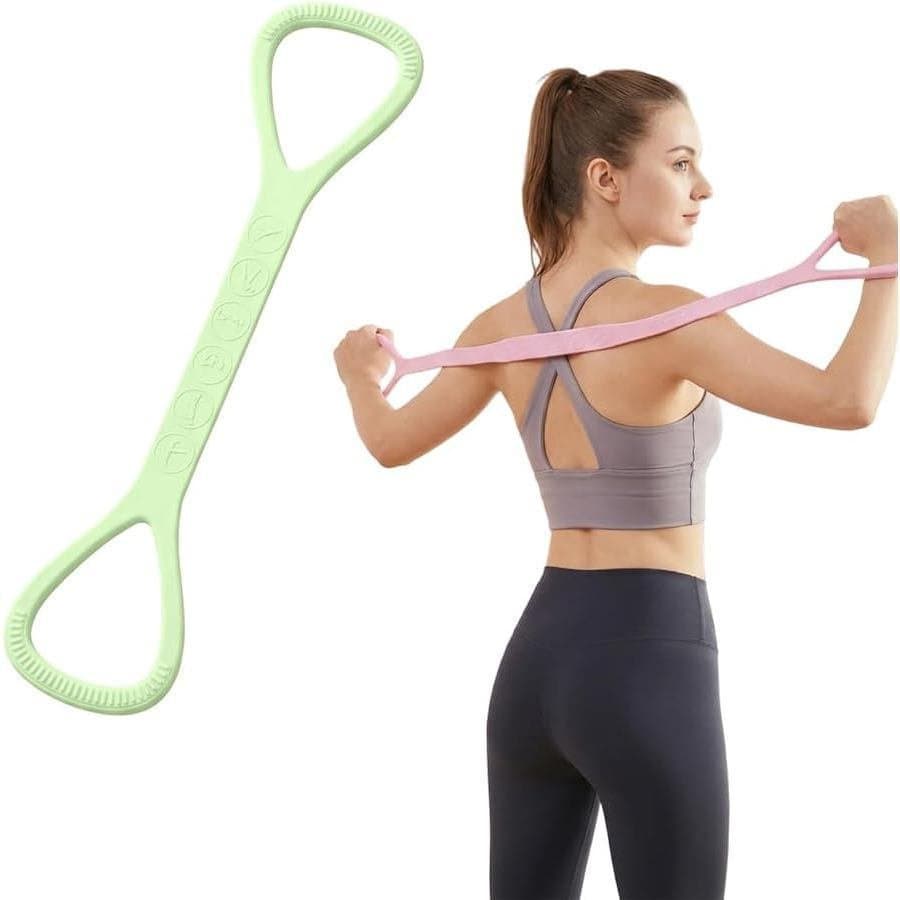 Com alça, faixa de resistência em formato de 8, modelo 2026, novo modelo para homens e mulheres, faixas de fitness em fo