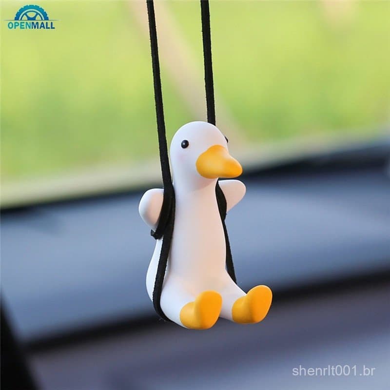 Acessório De Carro / Enfeite / Espelho Retrovisor De Pato Com Pingente De Pato Para Decoração De Carro / Presente De Ani