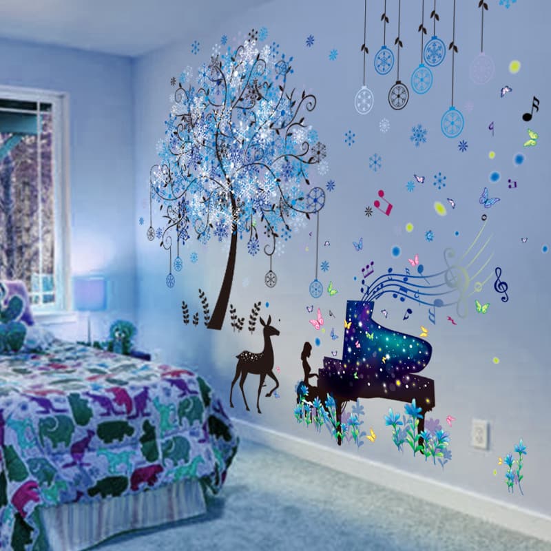 3D tridimensional adesivos de parede quarto decoração de parede adesivos de parede quarto papel de parede pintura dormit