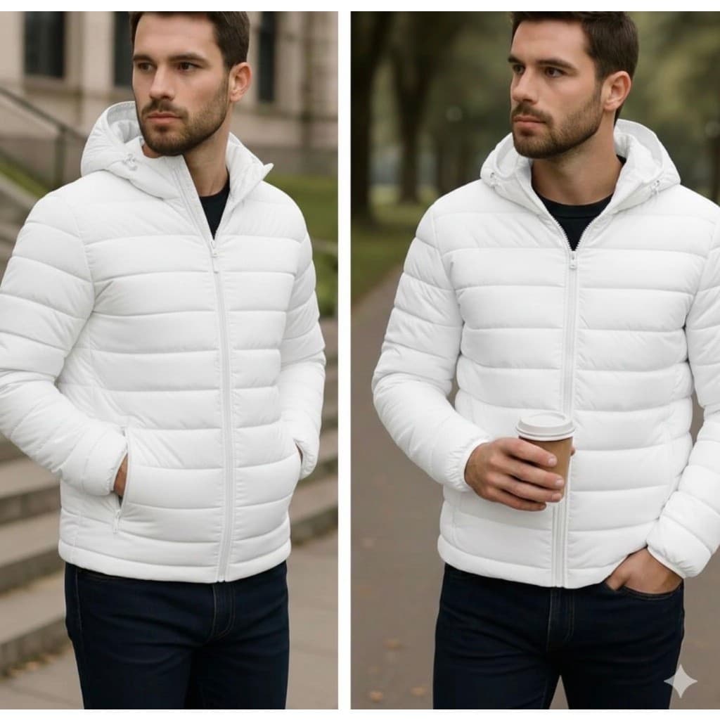 Jaqueta Bobojaco Masculina Gominho Impermeável Capuz Removível com Forro Térmico Inverno