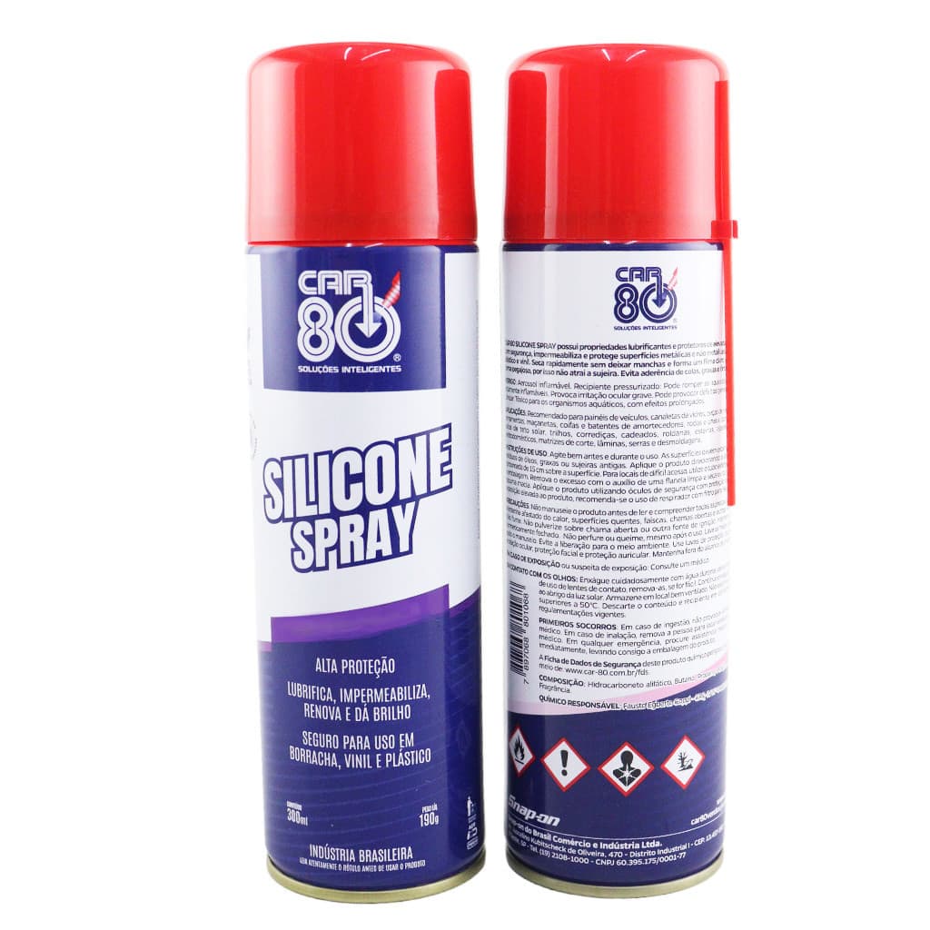Silicone Spray Lubrificante Uso Geral Car80 Premium Lata Com Fragrância