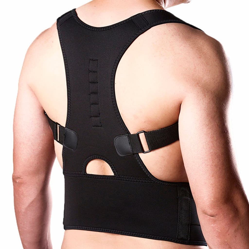 Colete Corretor Postura Alinhador Coluna Cinta Postural Corrige Alivia Dores Lombar Cervical Ortopedica