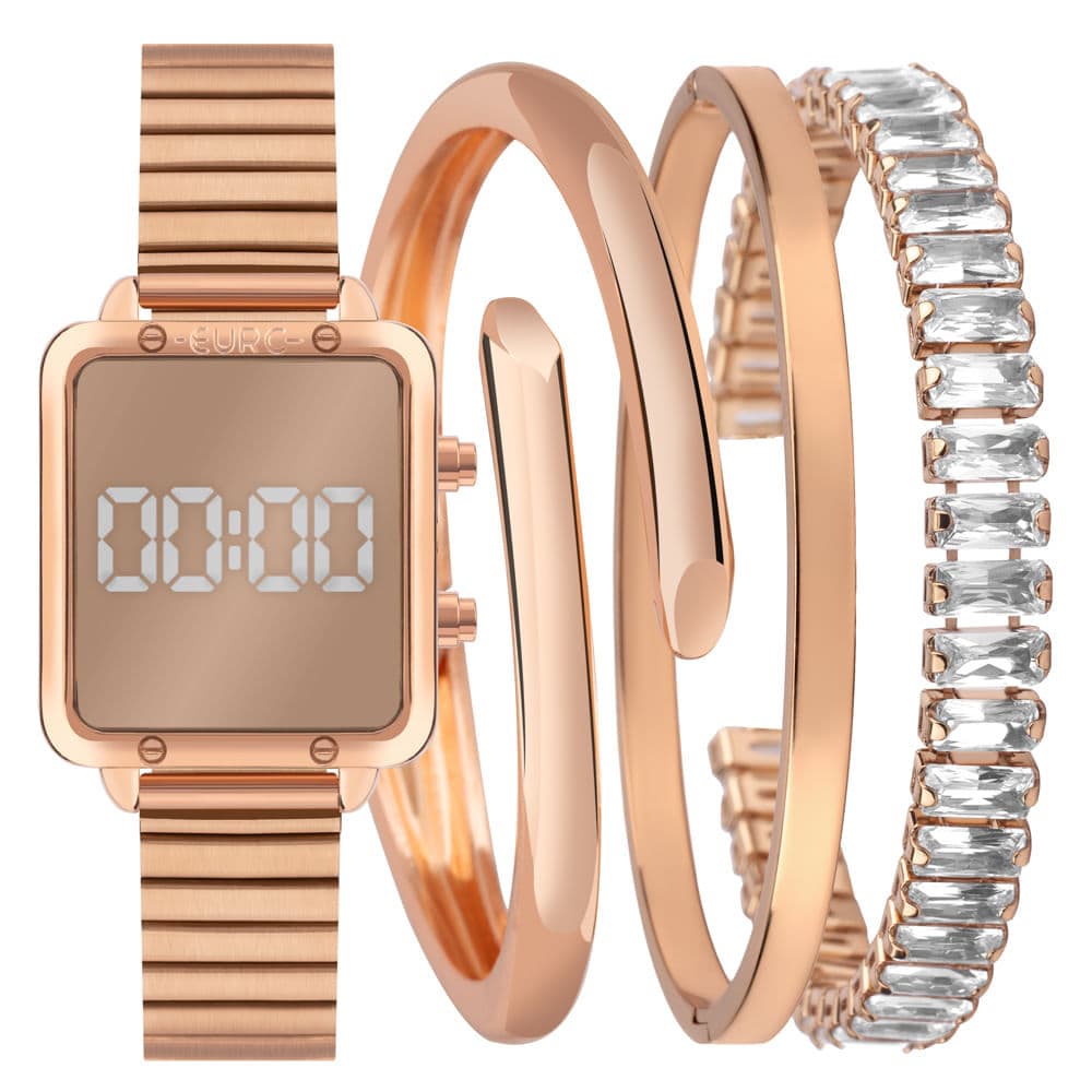 Relógio Euro Feminino Mix Digital Rosé - EUMD27AAF/K4J