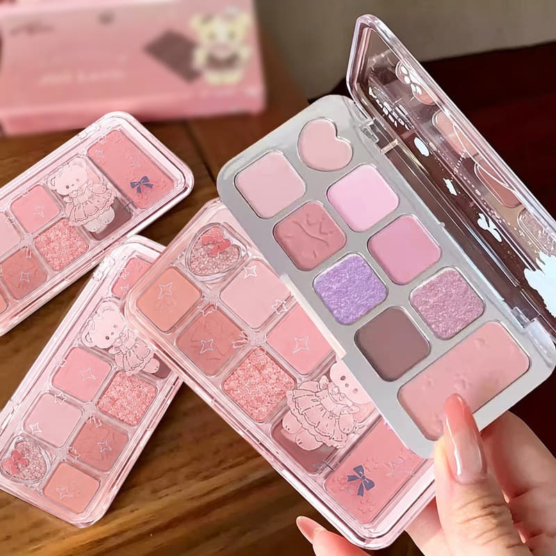 Paleta de Sombras Capel Nine-Color Bear - Tons Terrosos Matte e Perolados