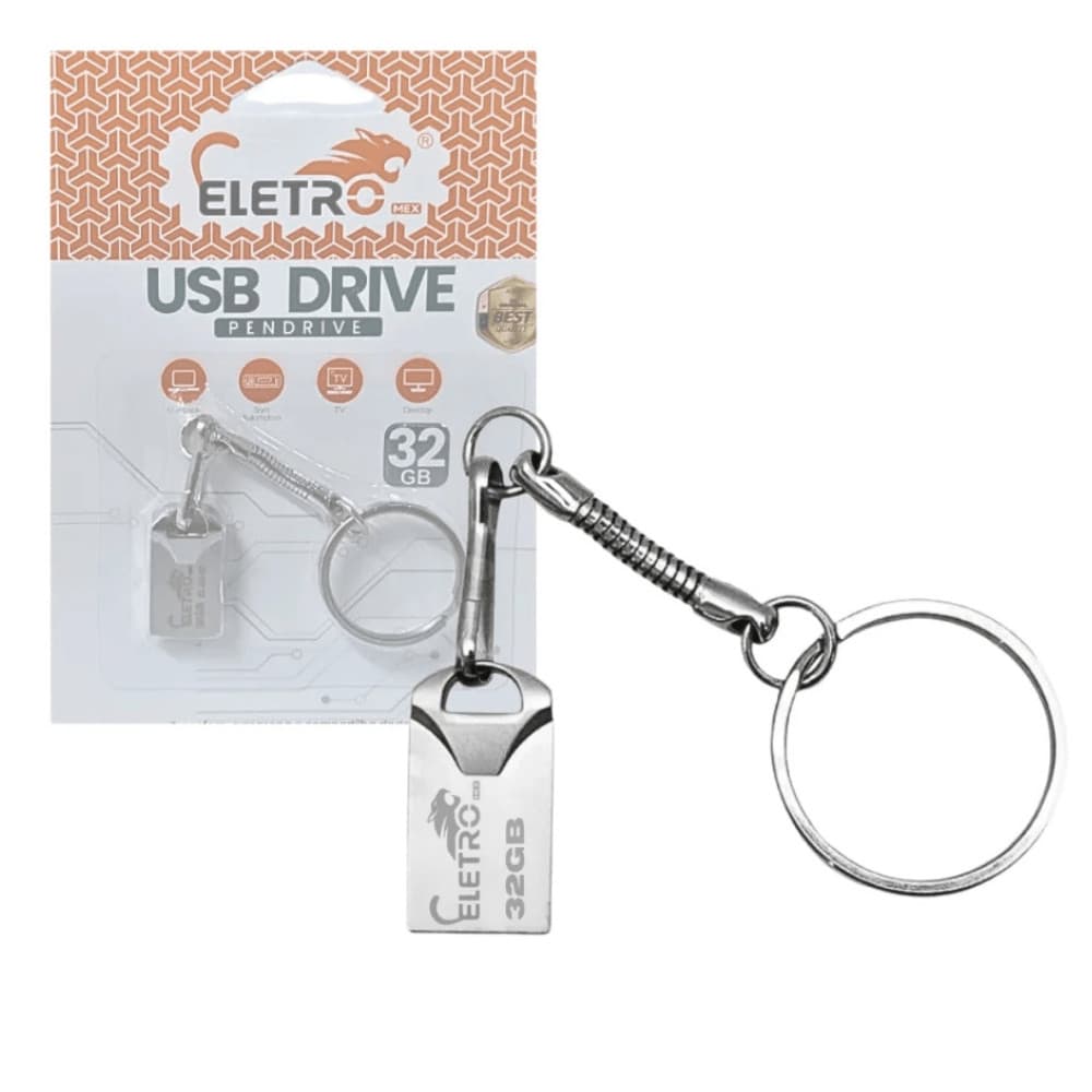 Pen Drive Chaveiro Usb Drive 32GB EL-AU-32 Eletromex