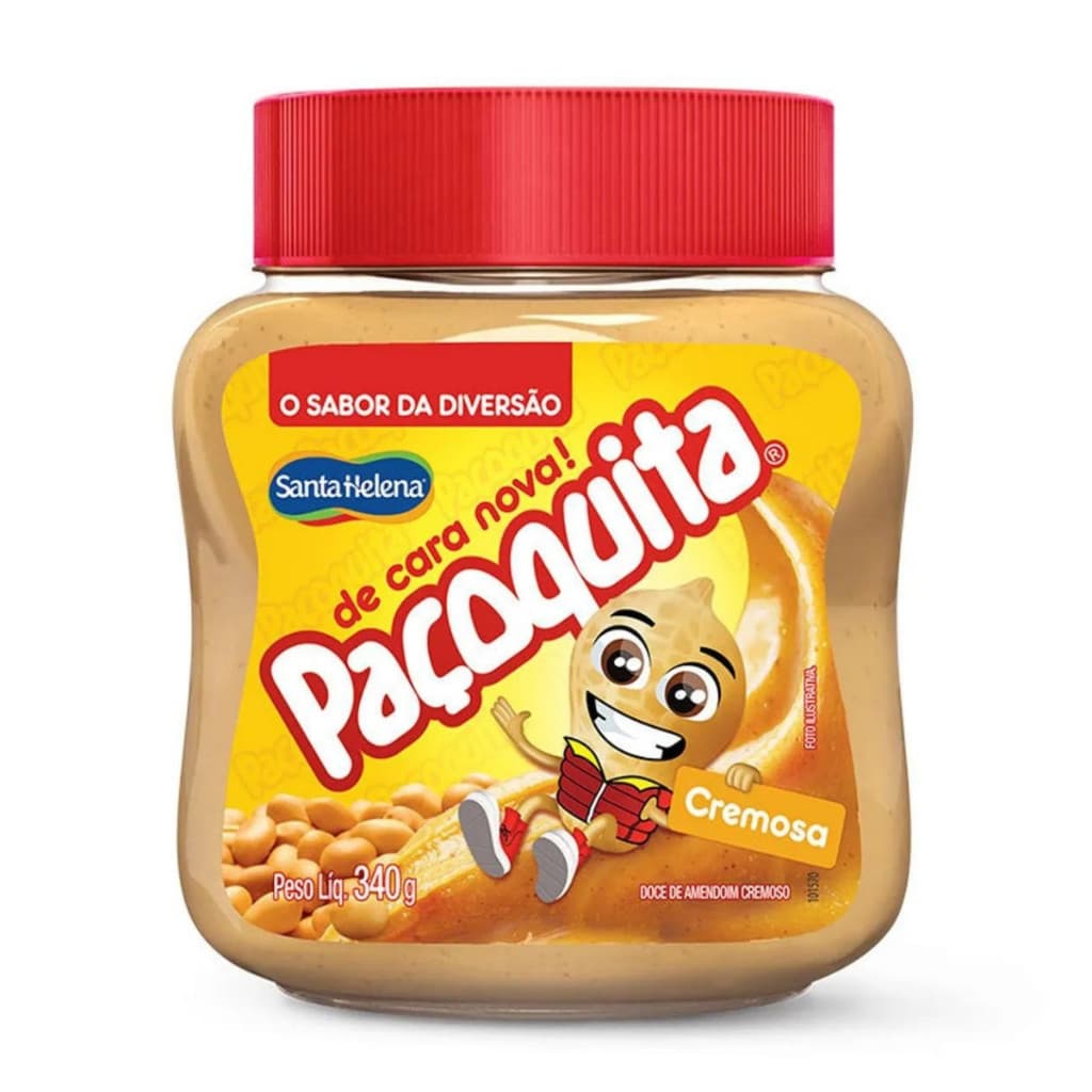 Pasta de Amendoim Pacoquita Cremosa 340g Santa Helena