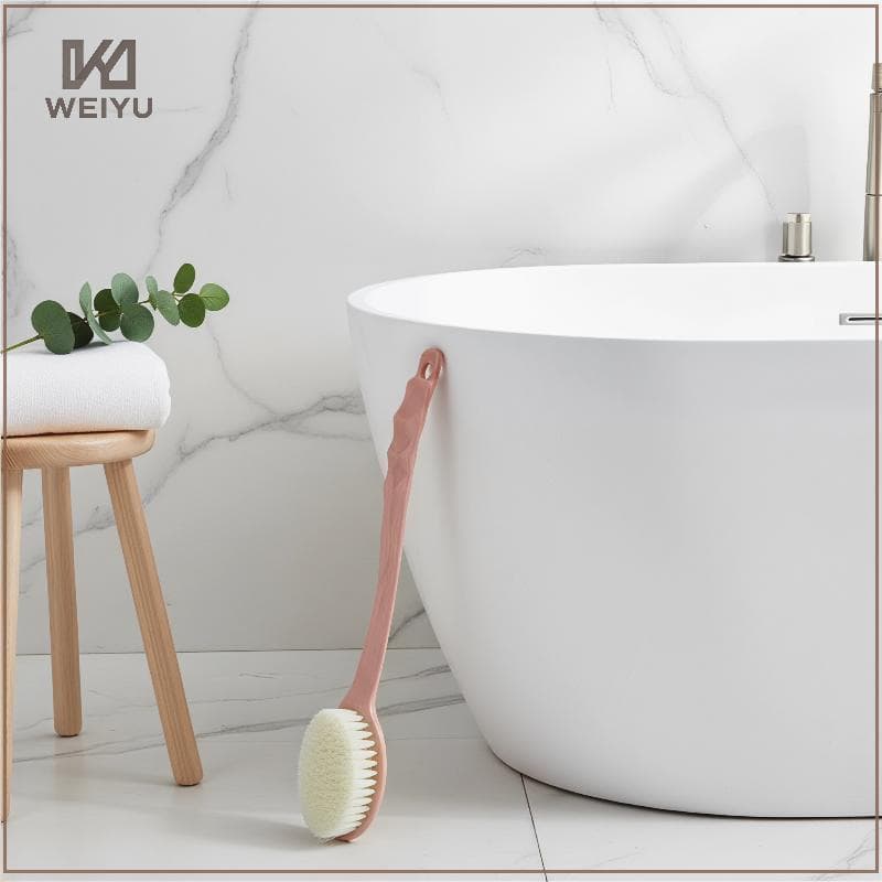 WEIYU Escova De Banho Com Cabo Longo , Design Ergonômico , Cerdas Macias , Nós De Massagem Ba Para Casa , Chuveiro Diári