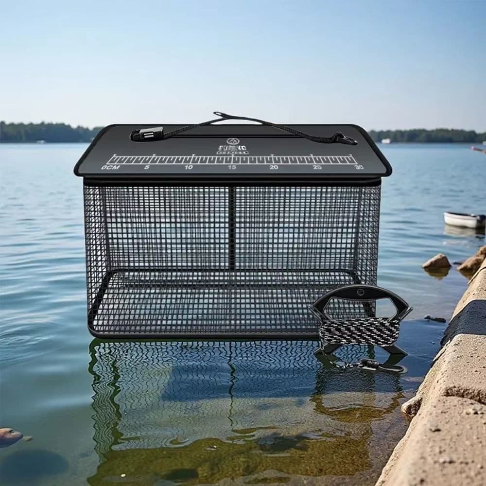 Cesta De Peixe Flutuante , Saco De Rede Gaiola Dobrável De Grande Capacidade , Pesca Malha