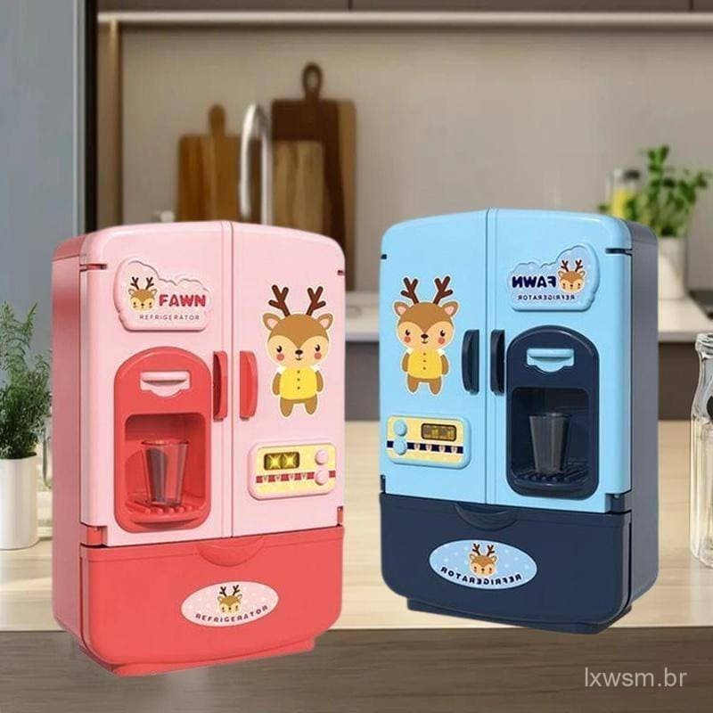 sweetmvzn 1 Conjunto de Simulação de Refrigerador, Mobiliário de Cozinha, Brinquedo Educativo de Faz de Conta, Mini Aces