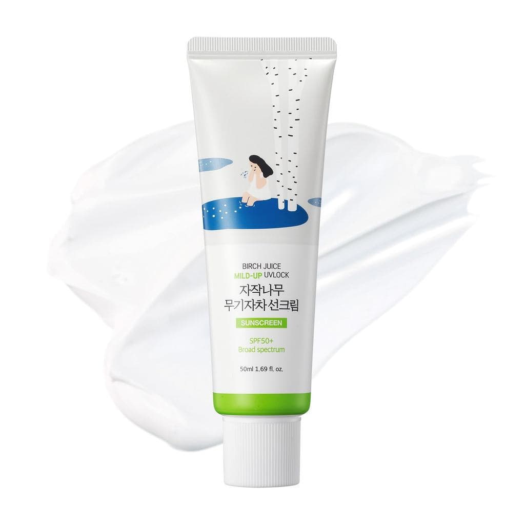 Protetor Solar Suavevizante ROUND LAB Suco de Bétula UV LOCK 1.69 Fl Oz | FPS 50 + de amplo espectro , Óxido de Zinco Mi