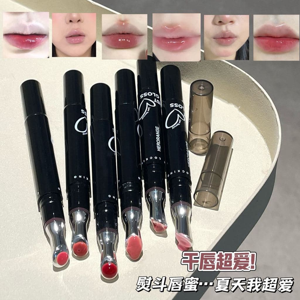HERORANGE Luz Brilhante Hidratante Lip Gloss Hidratante Espelho Vidro Toot Lip Daily All-Match Lip Gloss