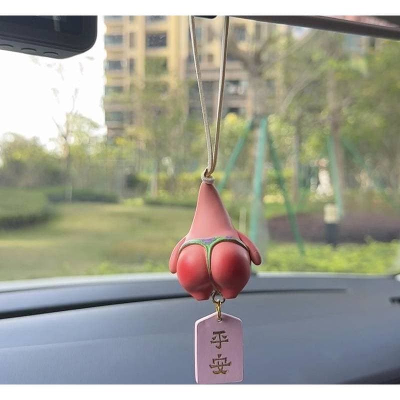 Torta daxing pingente carro pendurado bob esponja calça quadrada decoração do carro espelho retrovisor pingente decoraçã