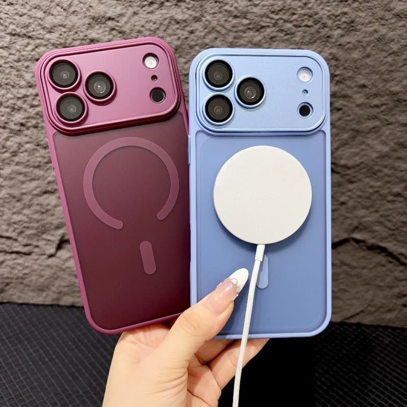 Luxo Fosco Magnético Caso De Carregamento Sem Fio Compatível Para IPhone 17 16 15 14 13 12 11 Pro Max Plus Hockproof Tel