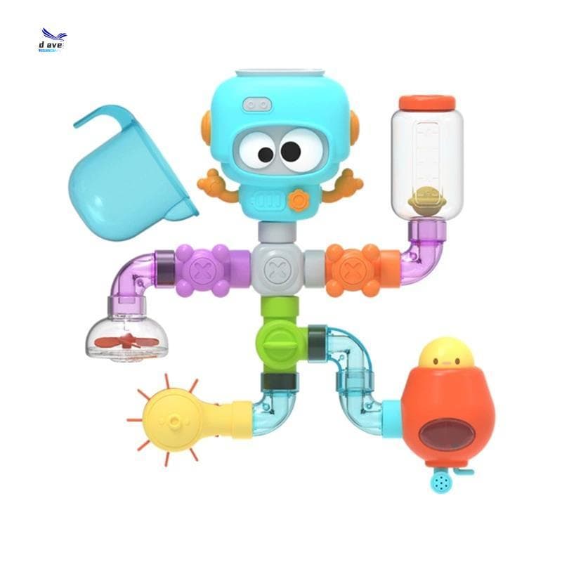 Conjunto De Jogos De Água Brinquedos De Banho Do Bebê Com Ventosas Fortes Tubo Girador Esguicho Para Crianças Chuveiro P