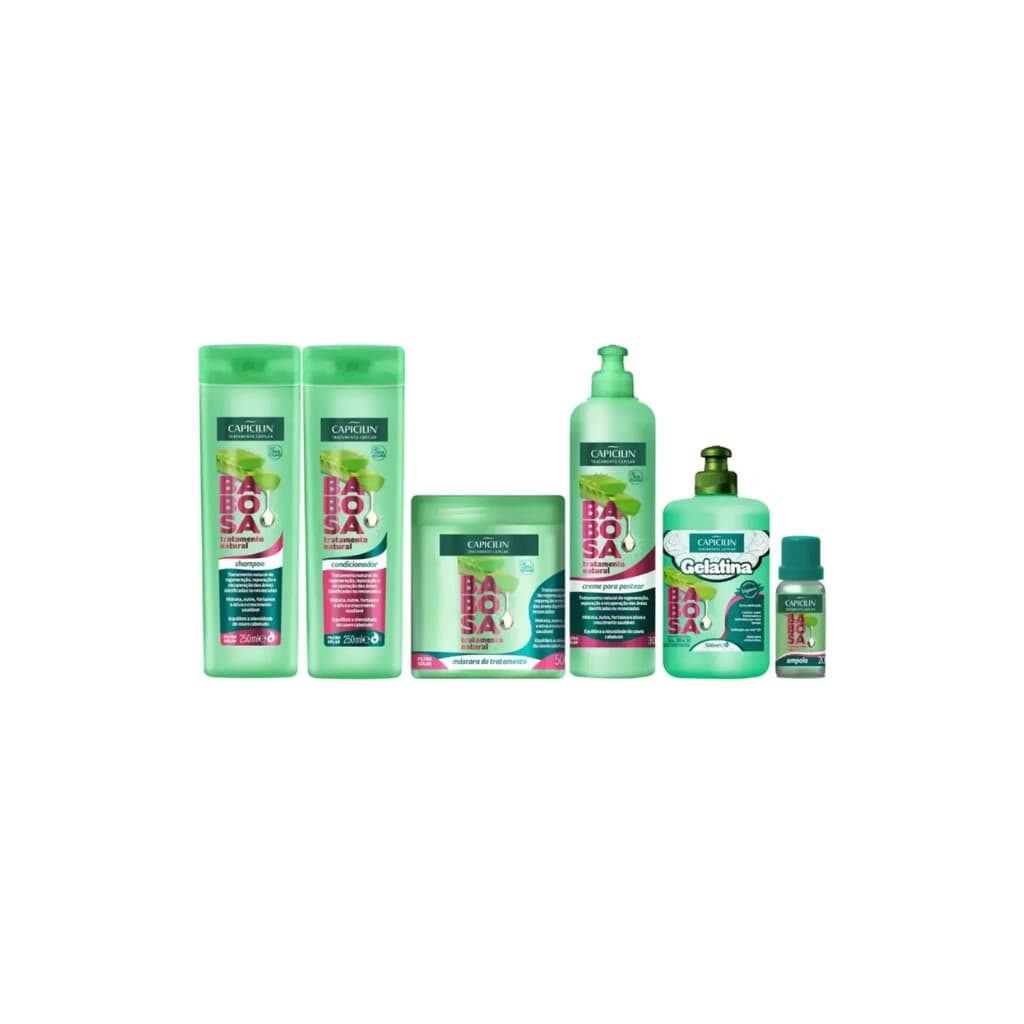 KIT COMPLETO BABOSA TRATAMENTO NATURAL VEGANO CAPICILIN