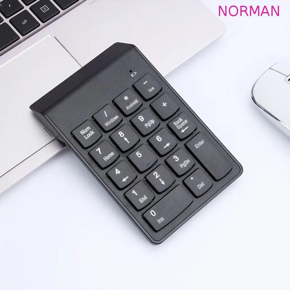 Teclado Sem Fio NORMAN , Mini Digital Com Calculadora De Design Fino , Numérico Portátil