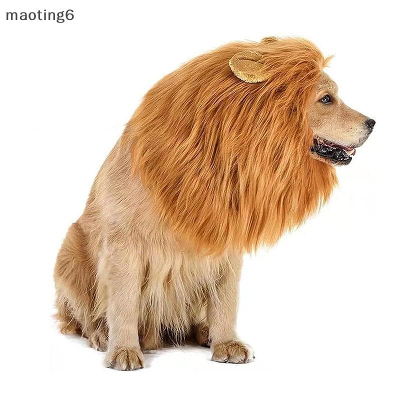 Bonito Cão De Estimação Cosplay Roupas Juba De Leão Para Trajes Do Peruca Realista Cães Médios A Grandes Com Orelha Aces