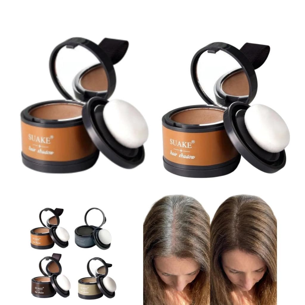Avellio Instant Root & Grey Hair Cover, Pó para Raízes Avellio, à prova d'água, durabilidade de maquiagem, para disfarça