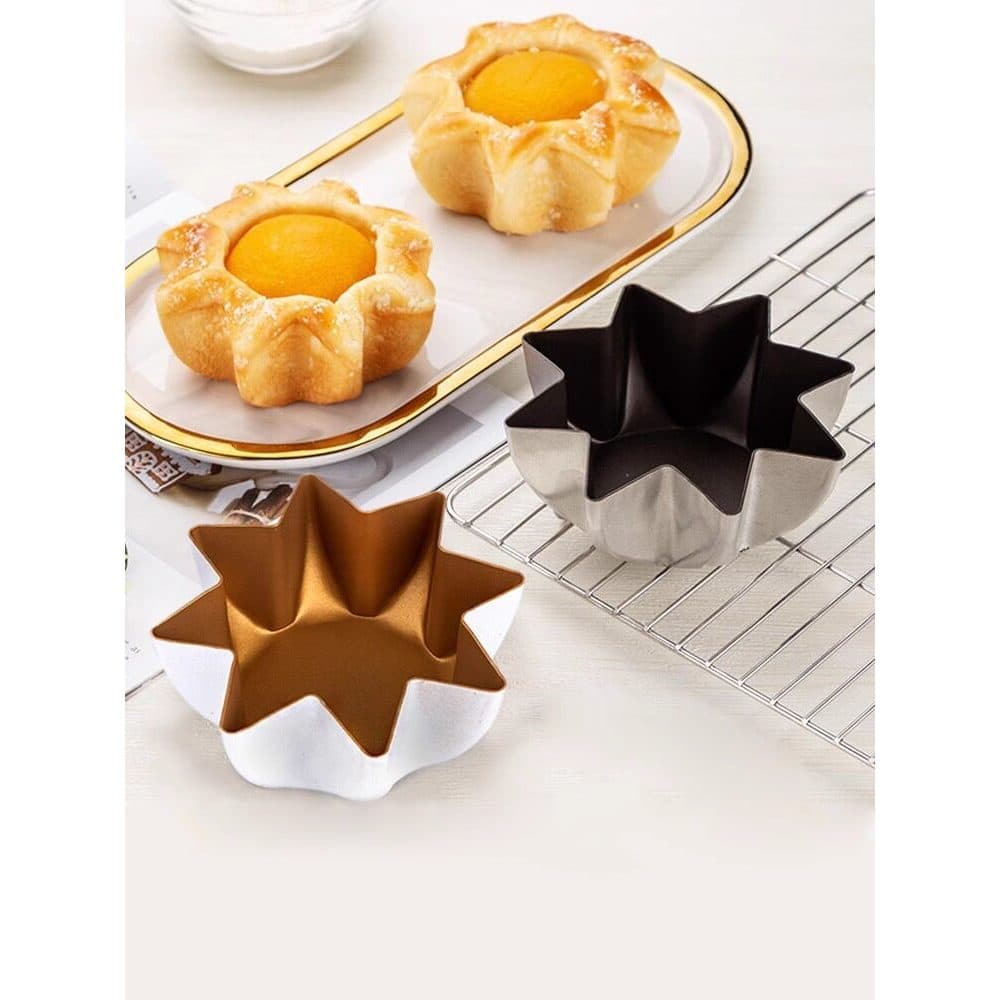 Fenghe Rili antiaderente oito estrelas crisântemo molde pão dourado Pandoro molde octogonal grau alimentício bolo cozime