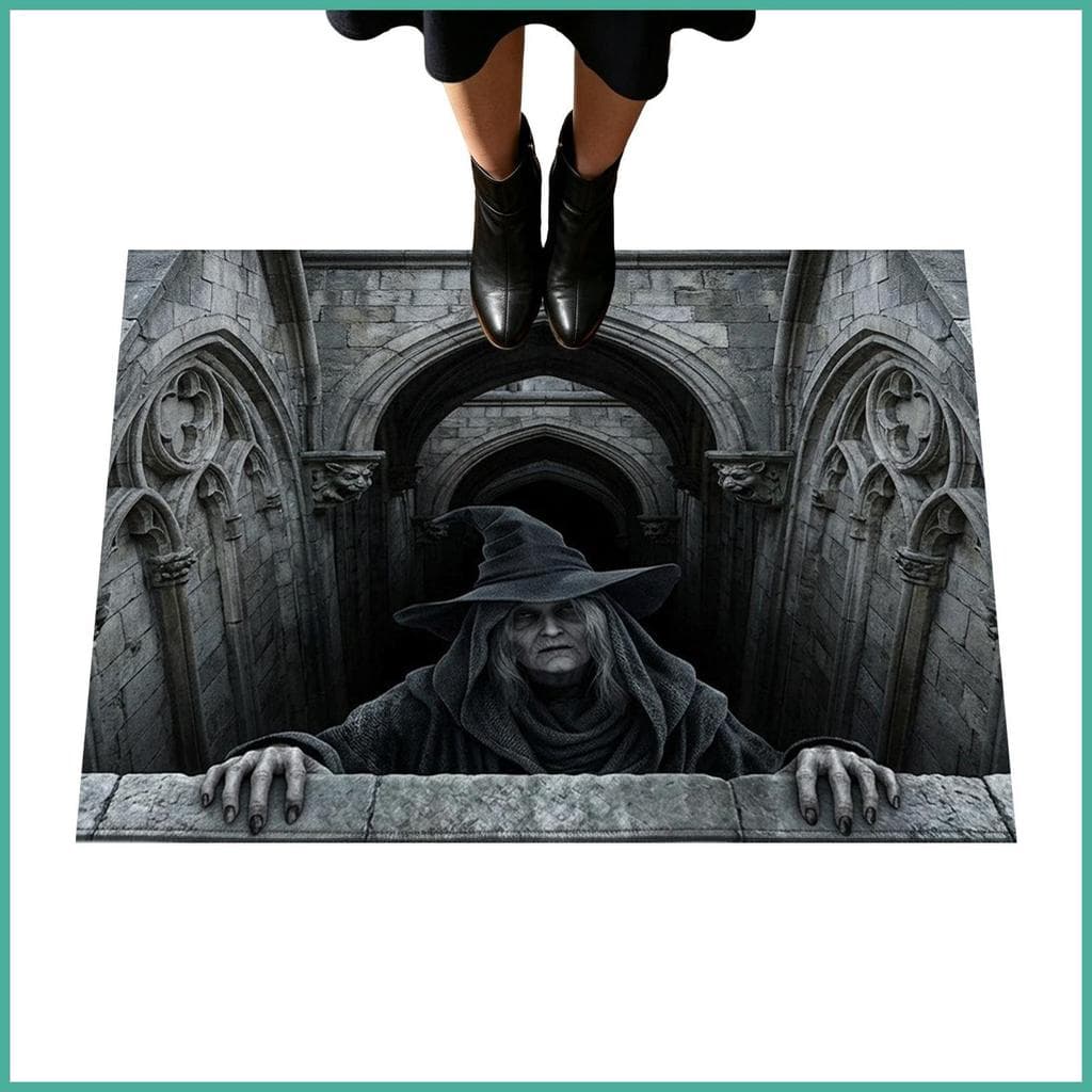 Tapete De Porta Frontal De Halloween , Ilusão Óptica , Antiderrapante , Festival , 24x16 Tamanhos , Decorativo Festivo P