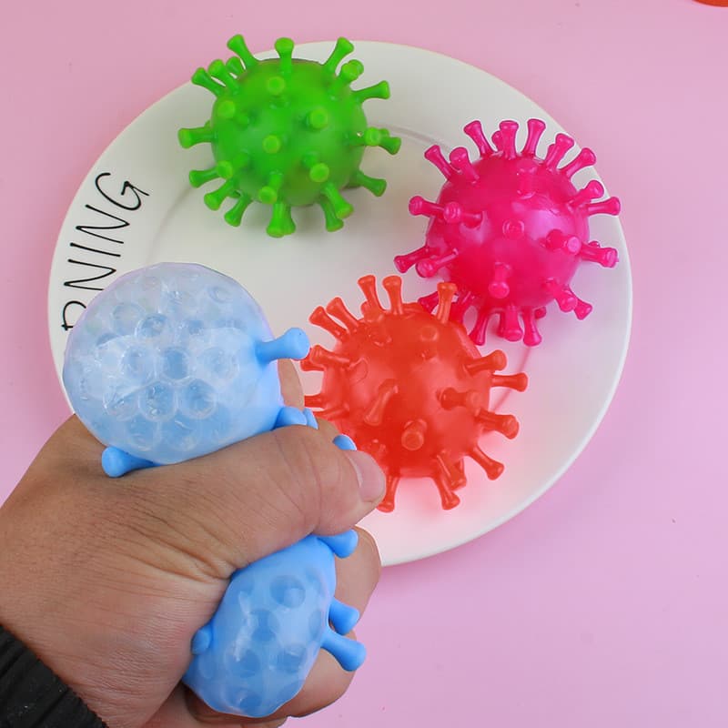 Desenhos animados novo estilo TPR squeeze simulação vírus ventilação bola descompressão bola pitada música squeeze bola