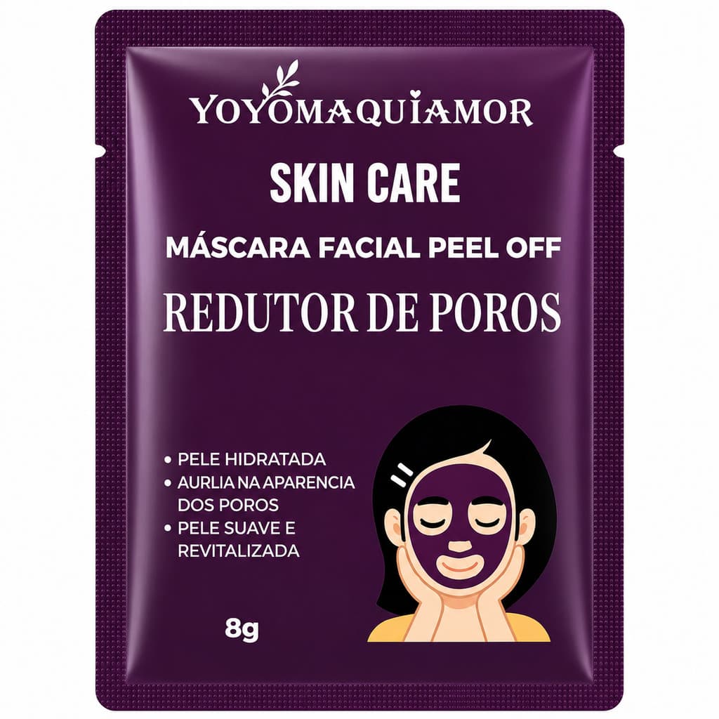 Máscara Facial Peel Off Black Total Yoyô Maquiamor Skin Care Limpeza Profunda Removedora de Cravos